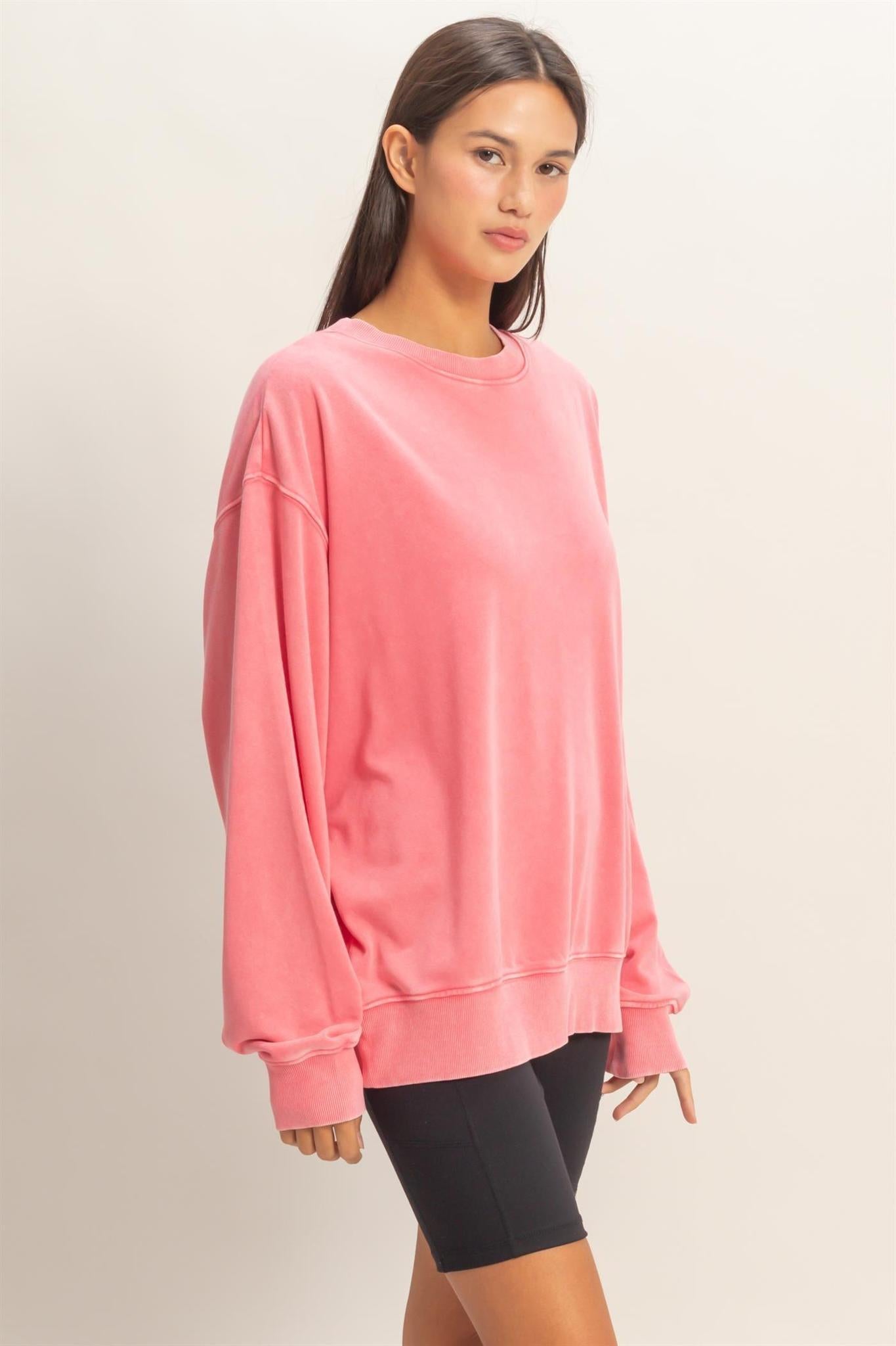 Mineral Washed Crew Neck Sweatshirt