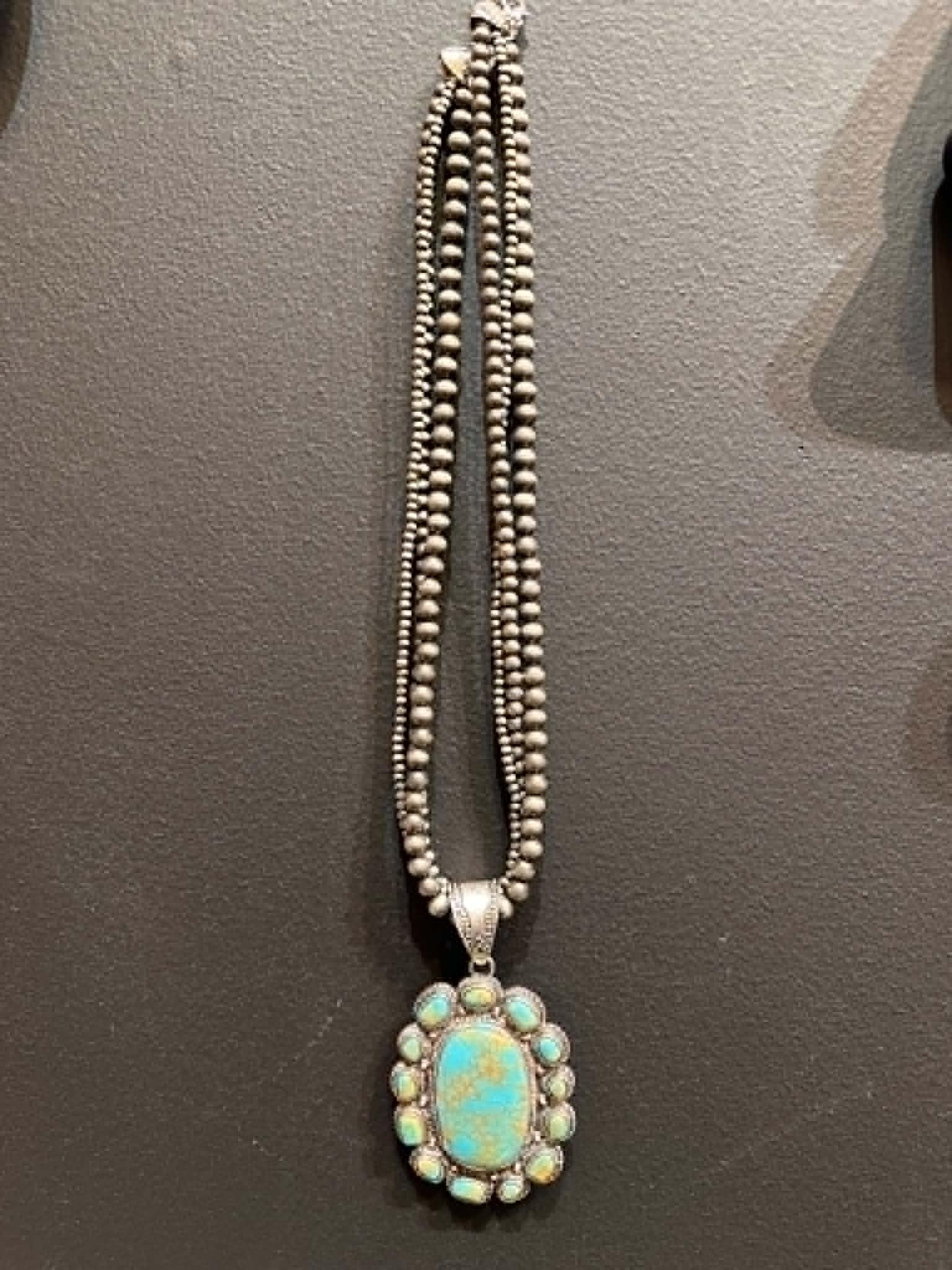 Western Elite Teal Buckle Necklace