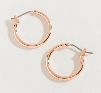 Rose Gold Hoop Click Earrings