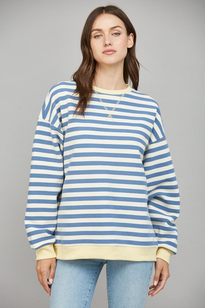Stripe Oversized Sweatshirt