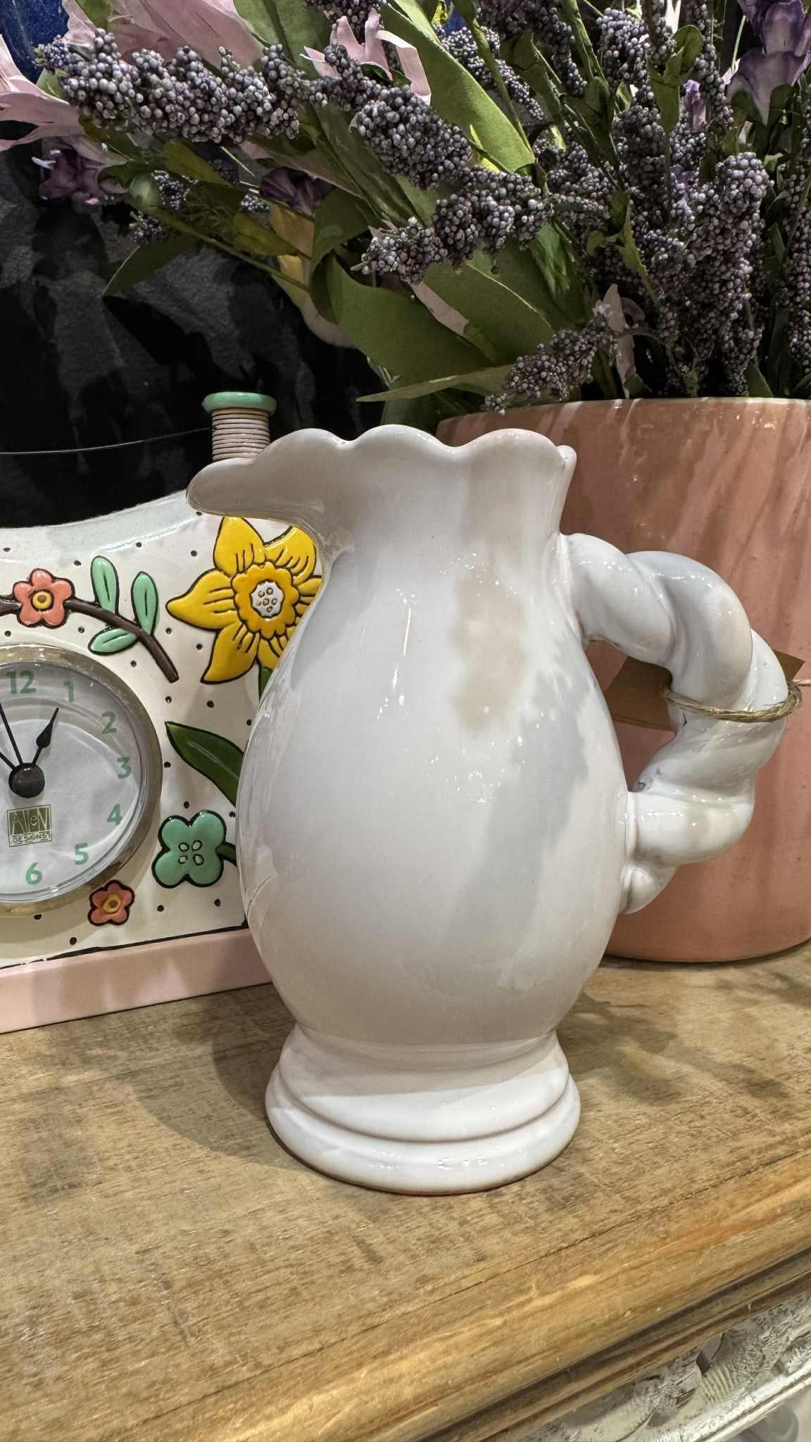Twisted Handle Pitcher Vase