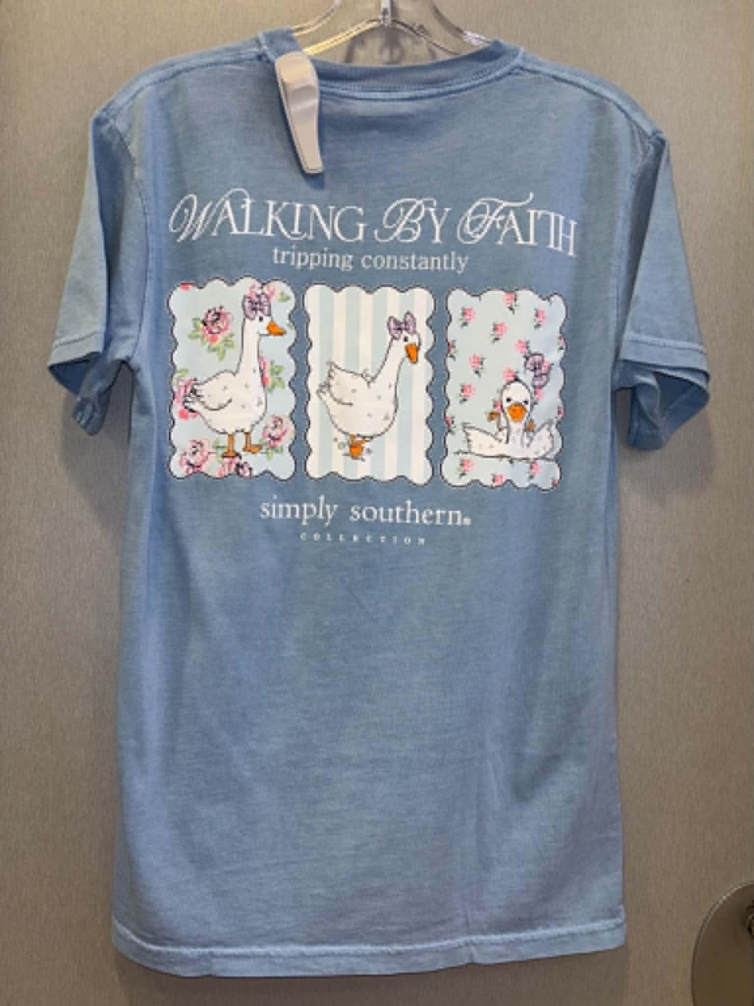 Simply Southern Walking By Faith, Tripping Constantly Tee