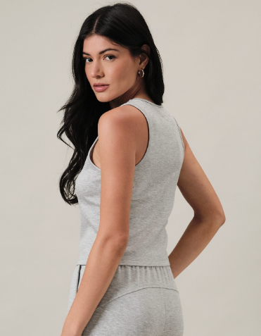 Round Neck Sleeveless Racer-Back Top