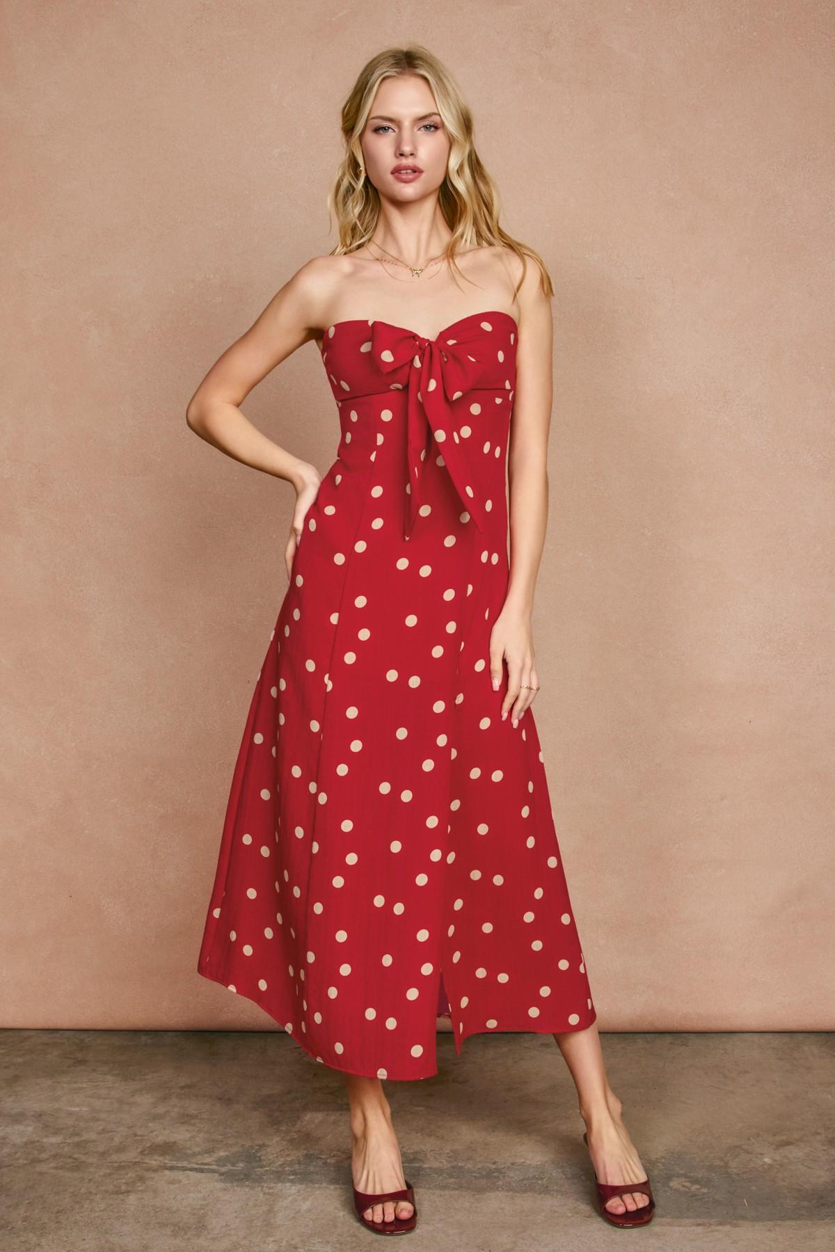 Show Out Sweetheart Strapless Midi Dress