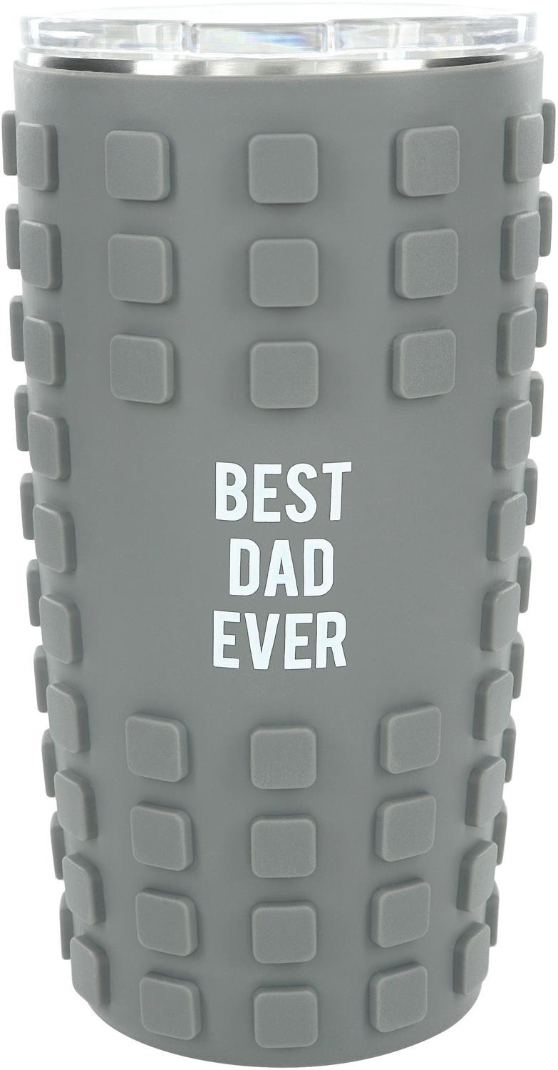 Best Dad - 20 oz Travel Tumbler with 3D Silicone Wrap