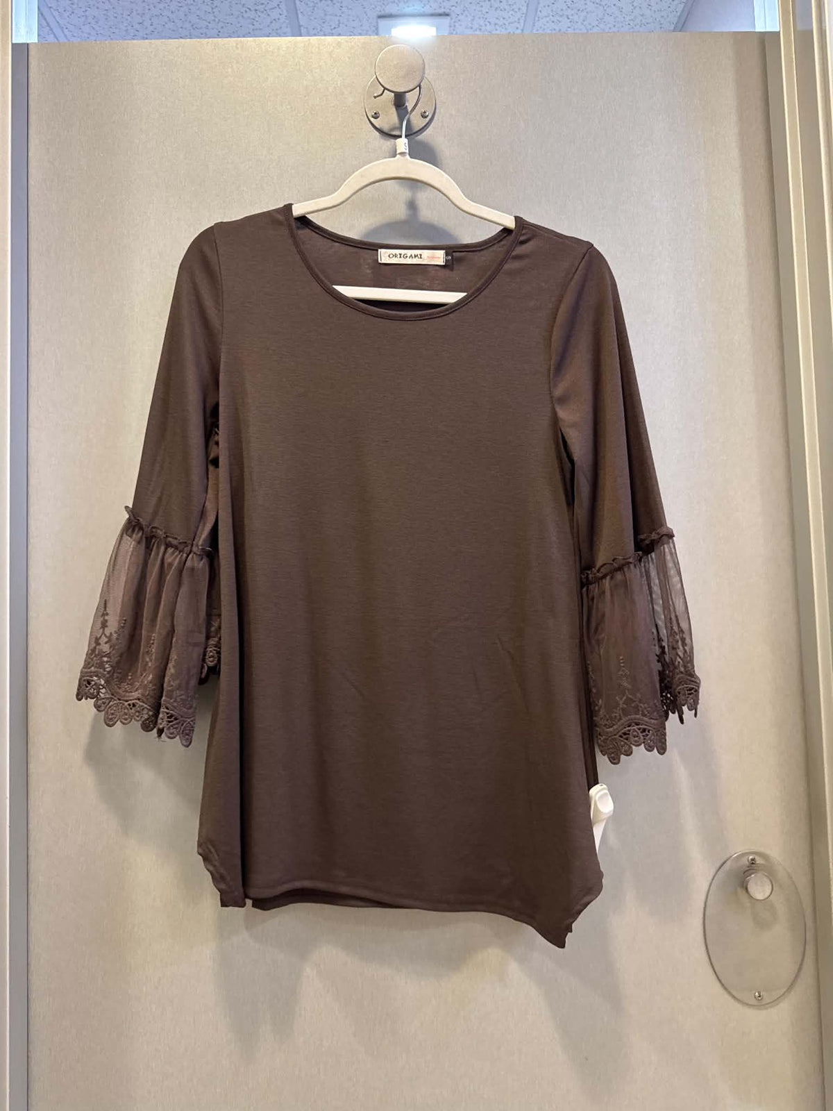 Elegant Lace Bell Sleeve Blouse
