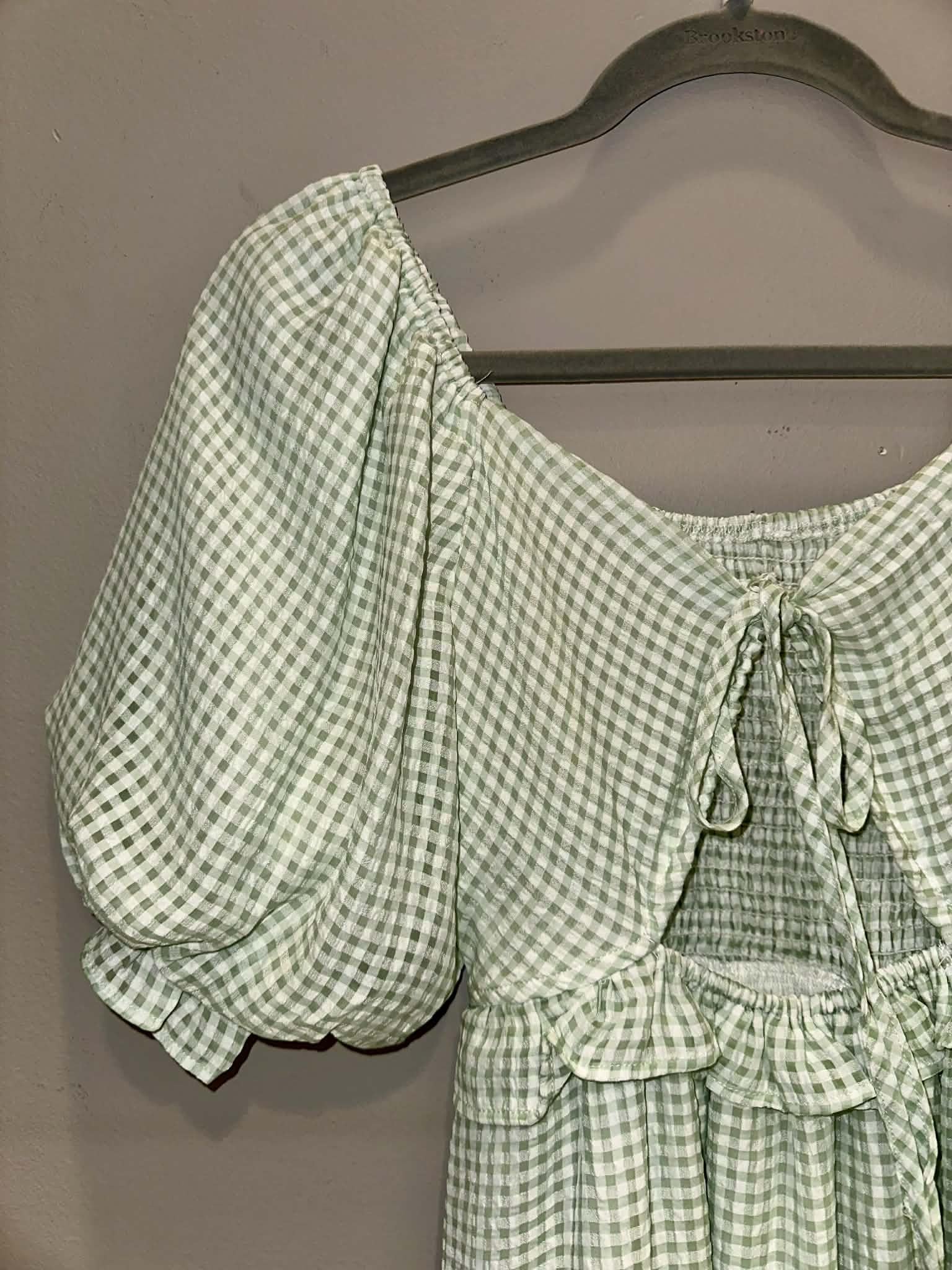 Green Gingham Reversible Dress