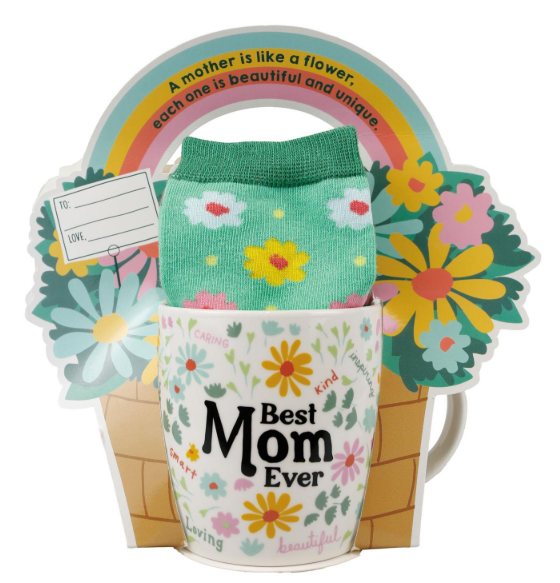 Best Mom Mug Sock Card Set