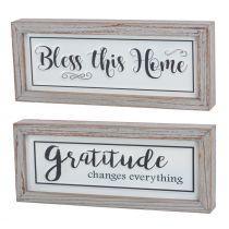 Distressed Gratitude Home Sign