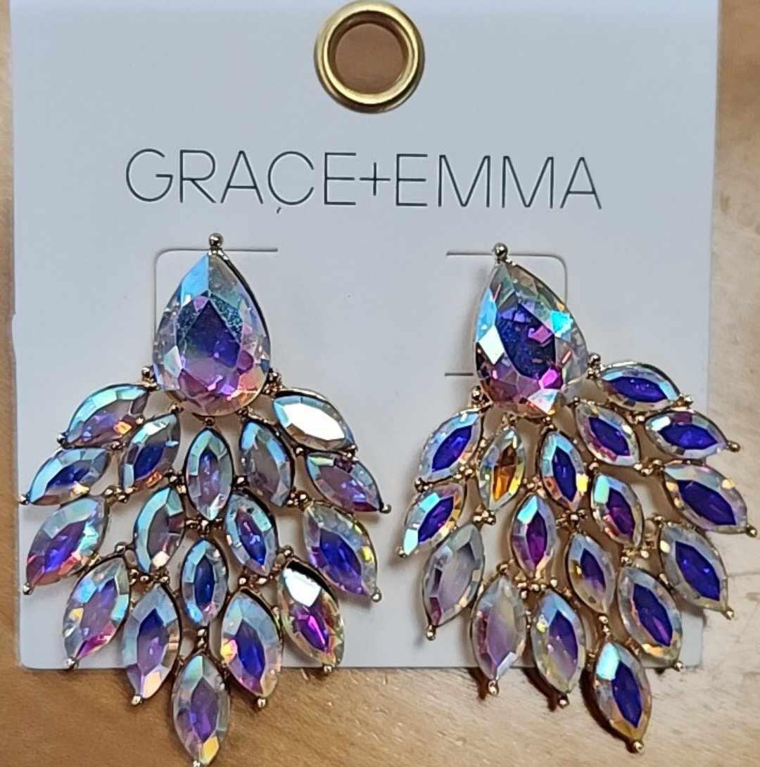 Feather Crystal Earrings