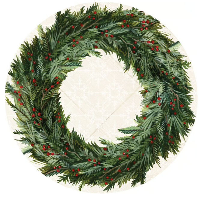 Paper Christmas Wreath Placemat
