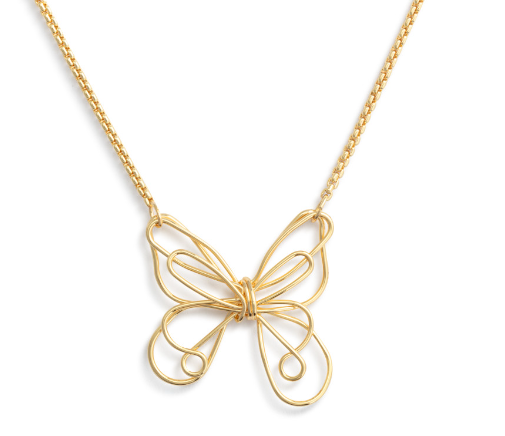 Artisan Butterfly Gold Necklaces