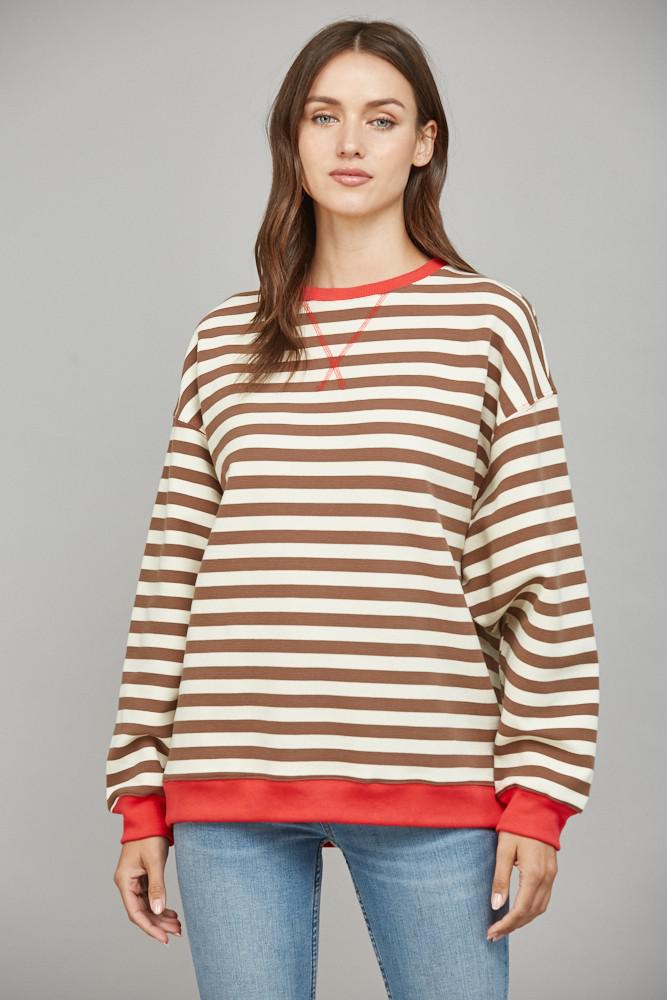 Stripe Oversized Sweatshirt