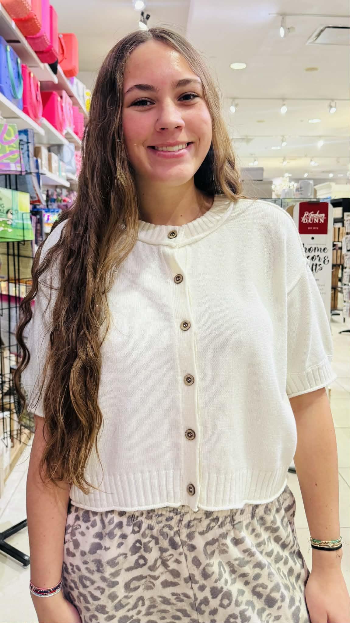 White Button Down Sweater
