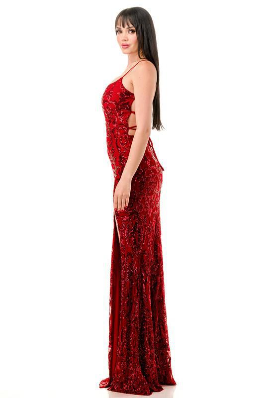 Red Formal Sequin Dress