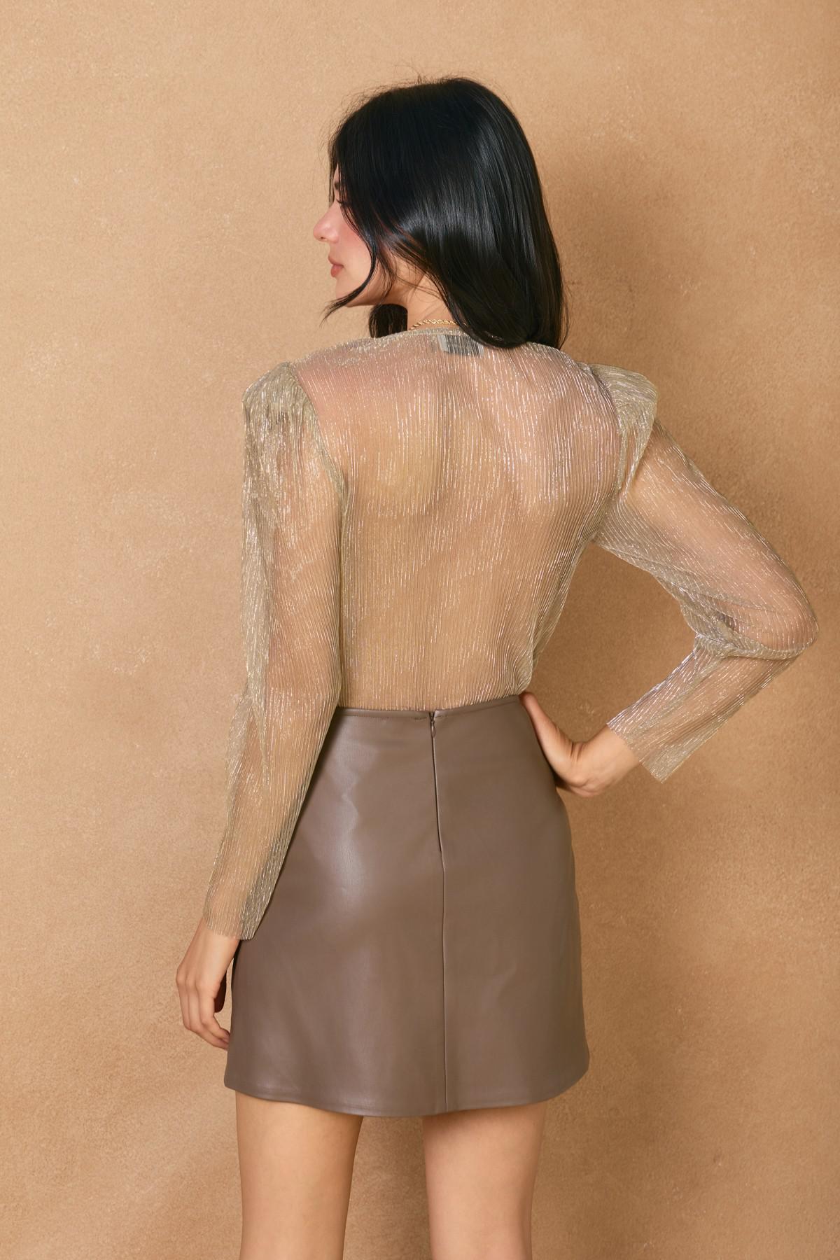 Faux Leather Mini Skirt