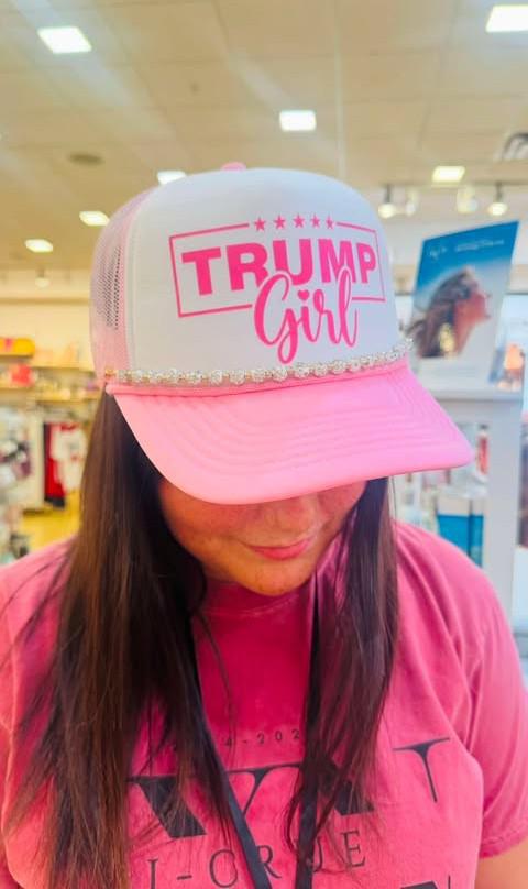 Trump Girl Belted Trucker Hat