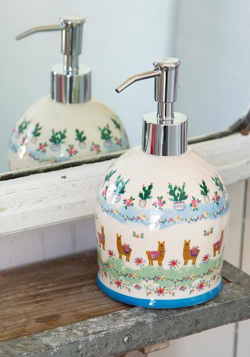 Llama & Cactus Ceramic Soap Pump