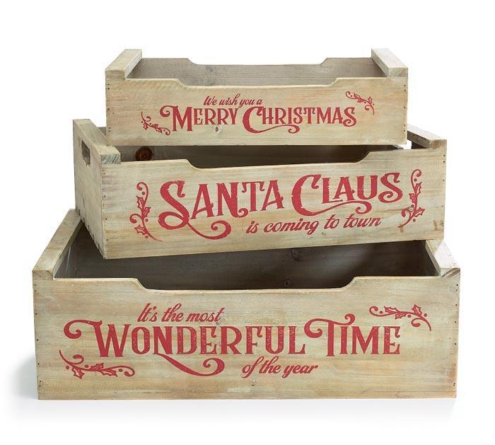 Christmas Message Wooden Crate