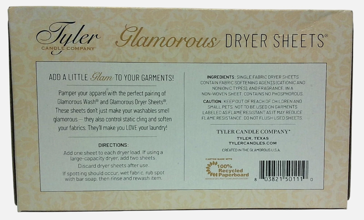 Tyler Glamorous Dryer Sheets