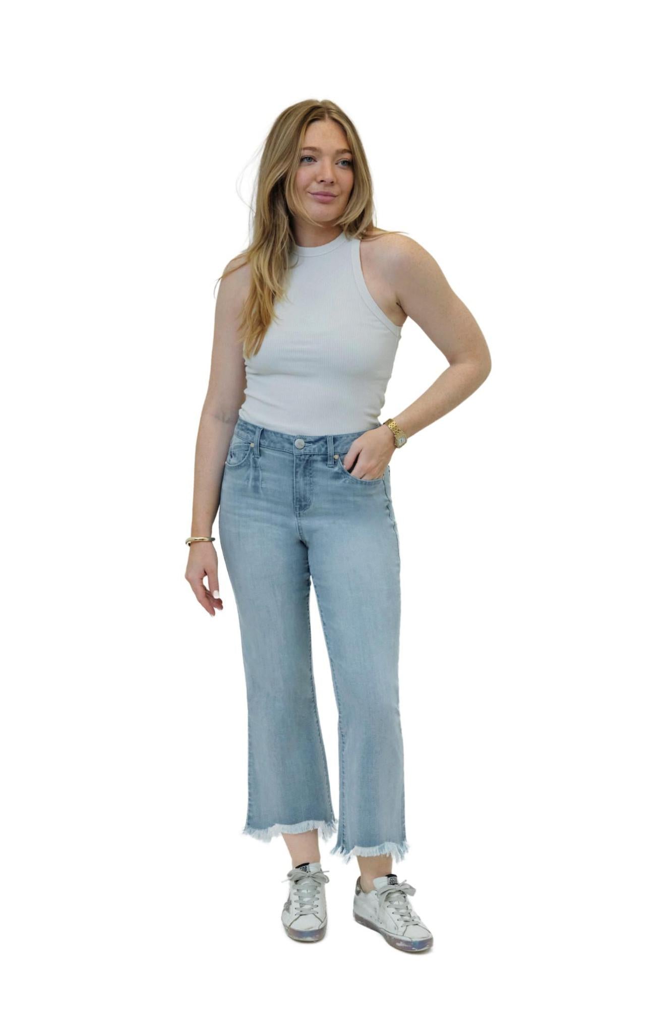 HR Demi Bootcut Sharkbite Hem Jeans
