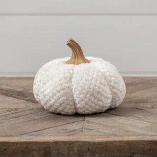 6.25" Fuzzy Cream Pumpkin