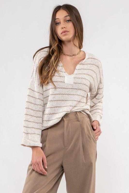 Ivory Stripe Sweater