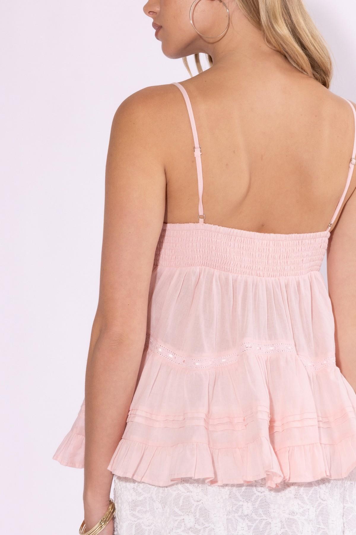 Coquette Babydoll Cami Top - Blush