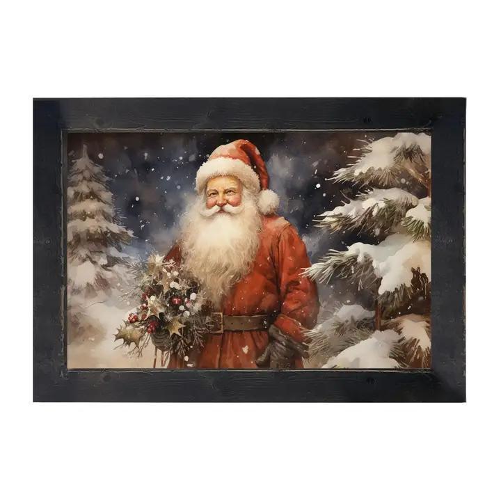 Winter Night Santa-Horizontal Frame