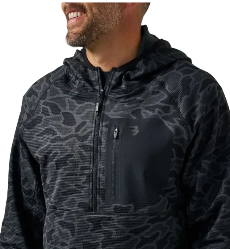 Burlebo - Blaze Tech Quarter Zip - Black Camo