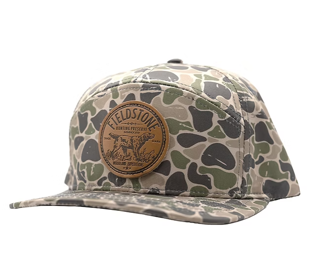 7 Panel Full Backwoods Camo Preserve Patch Hat