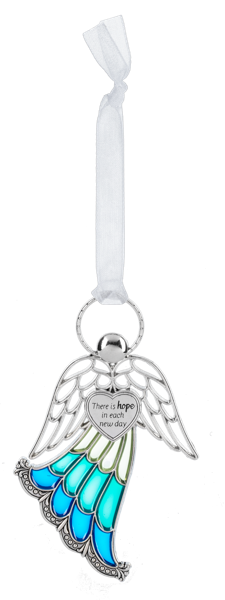 Stained Glass Angel Ornament