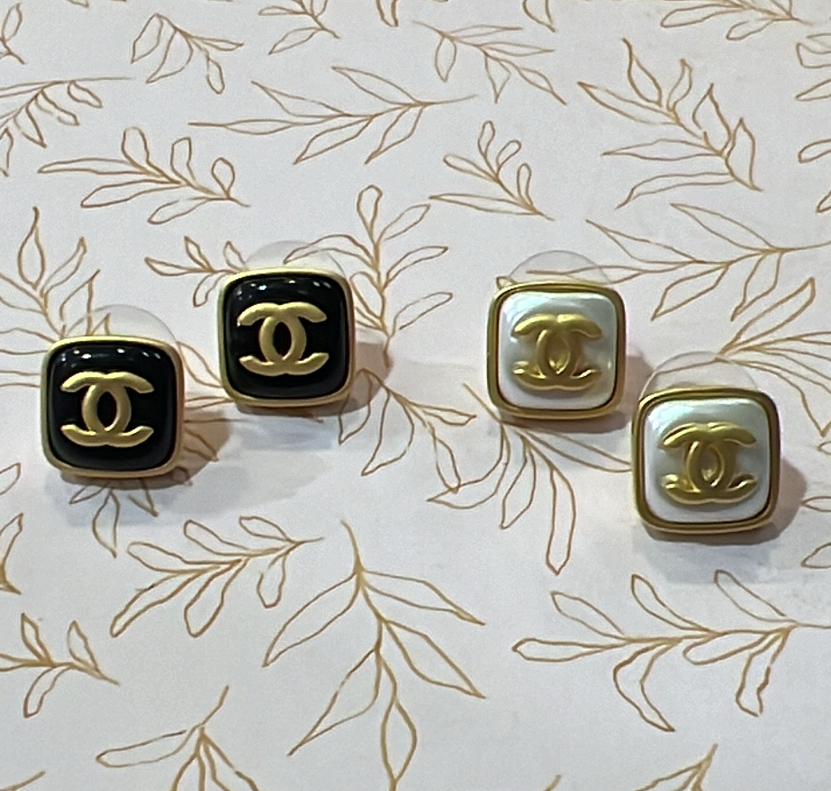 Chanel Square Earrings