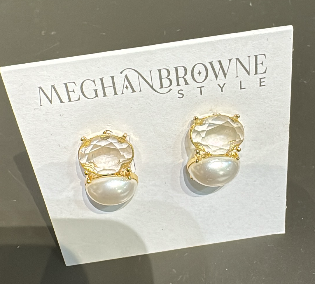 Ulla Pearl Clear Earrings
