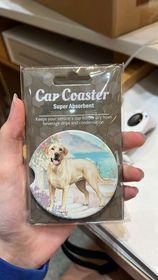Yellow Lab Standing Car Coaster