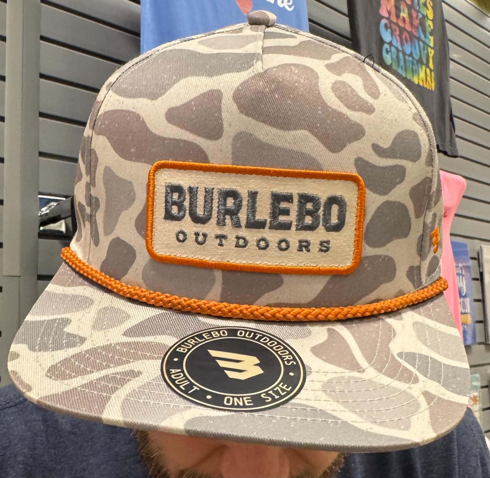 Burlebo Logo Orange Rope Camo Hat