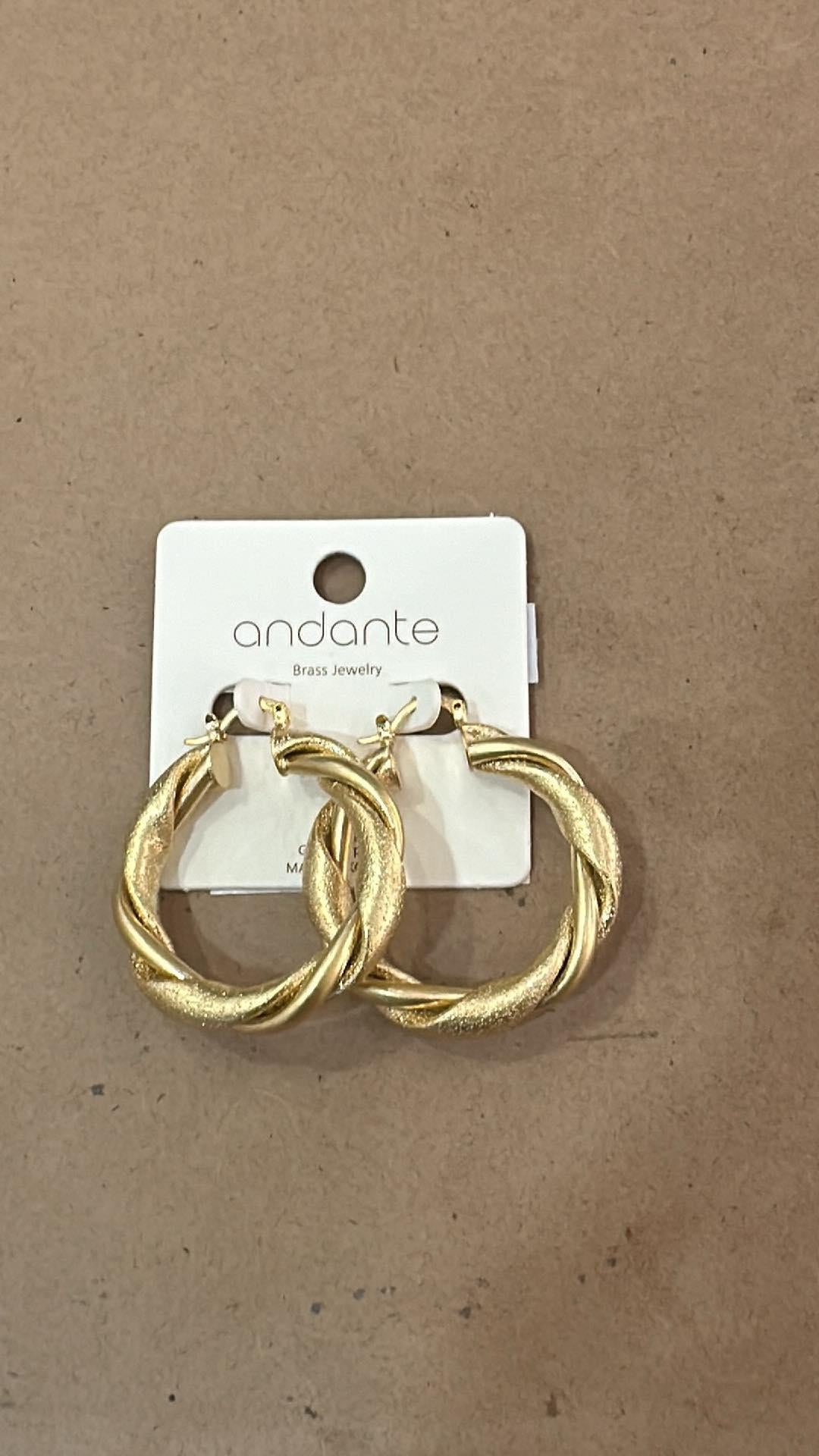 Gold Dipped Twisted Hoops
