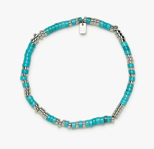 Turquoise Bead Stretch Anklet