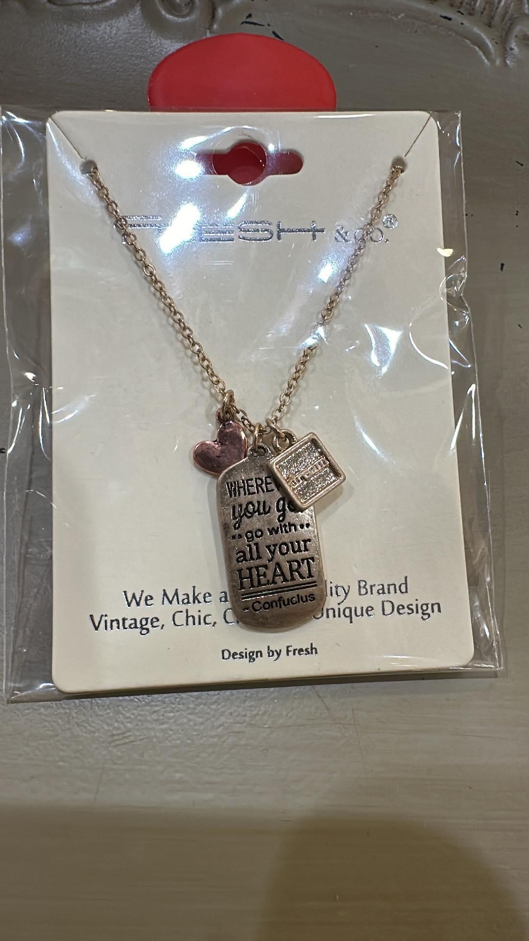 All Your Heart Tag Necklace