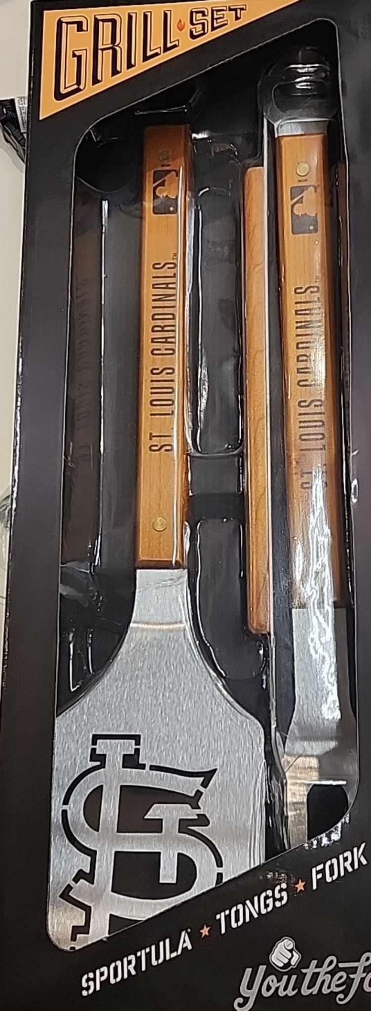 3 Piece Wooden Handle Bbq Set