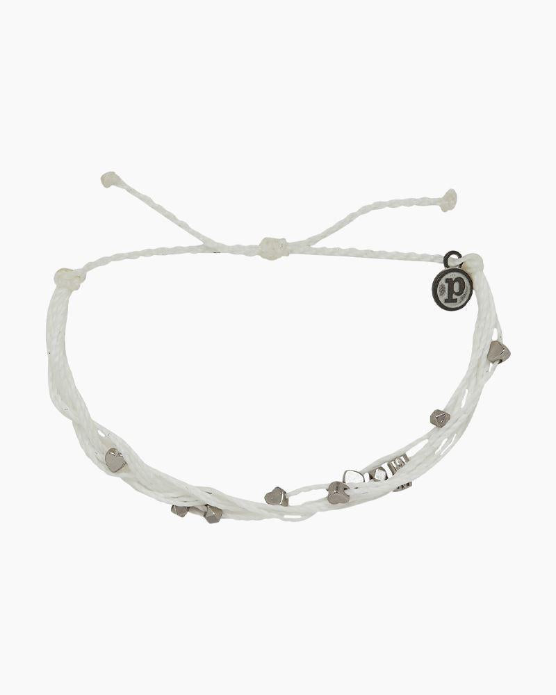 Silver Heart Malibu White Bracelet