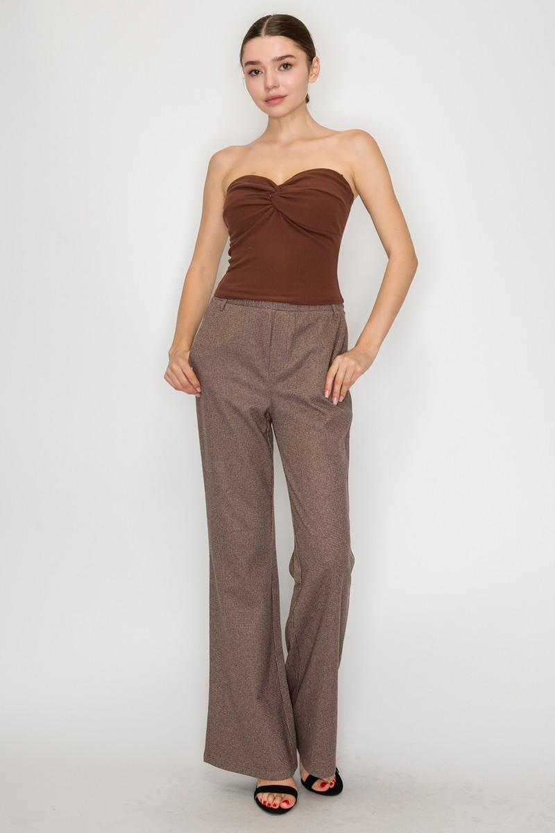 Twisted-front Solid Tube Top