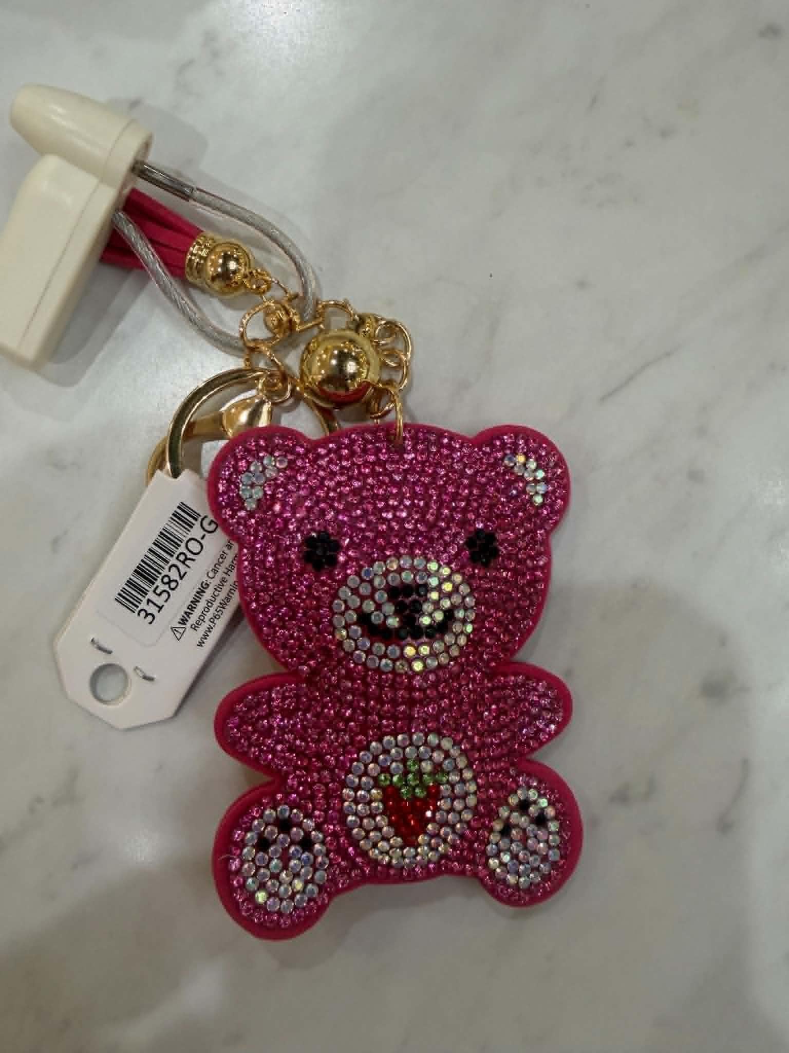 Puffy Rhinestone Keychains