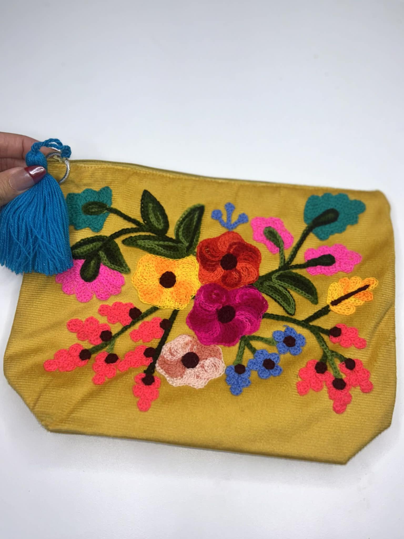 Embroidered Make-Up Bag/Clutch