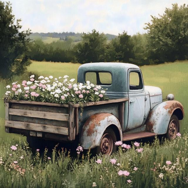 Vintage Truck 18x18 Box Frame