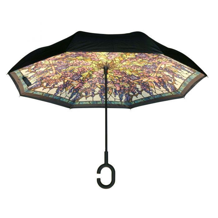 Vineyard Stained Glass Topsy Turvy Umbrella