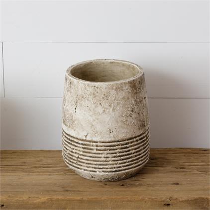Antiqued Cement Planter