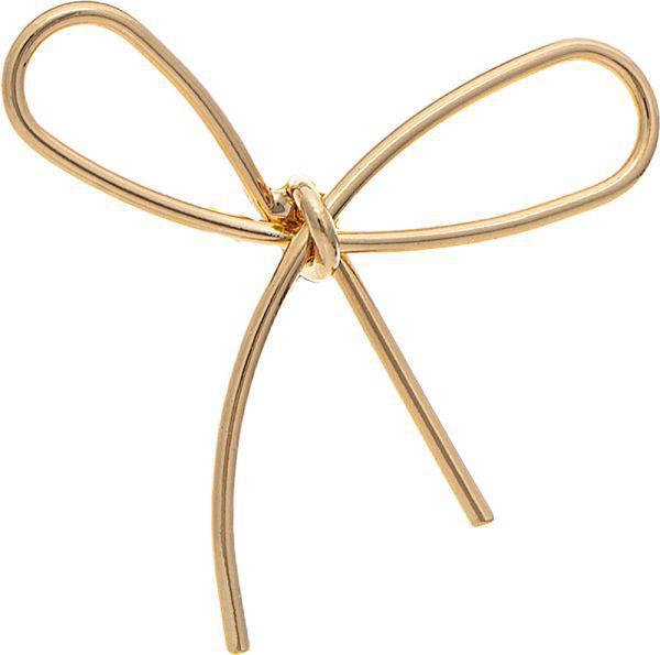 Gold Wire Bow Tie Post Earring
