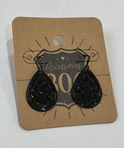 Black Tear Earring