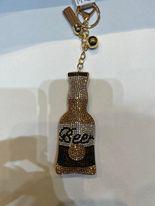 Beer Bottle Bling Keychain